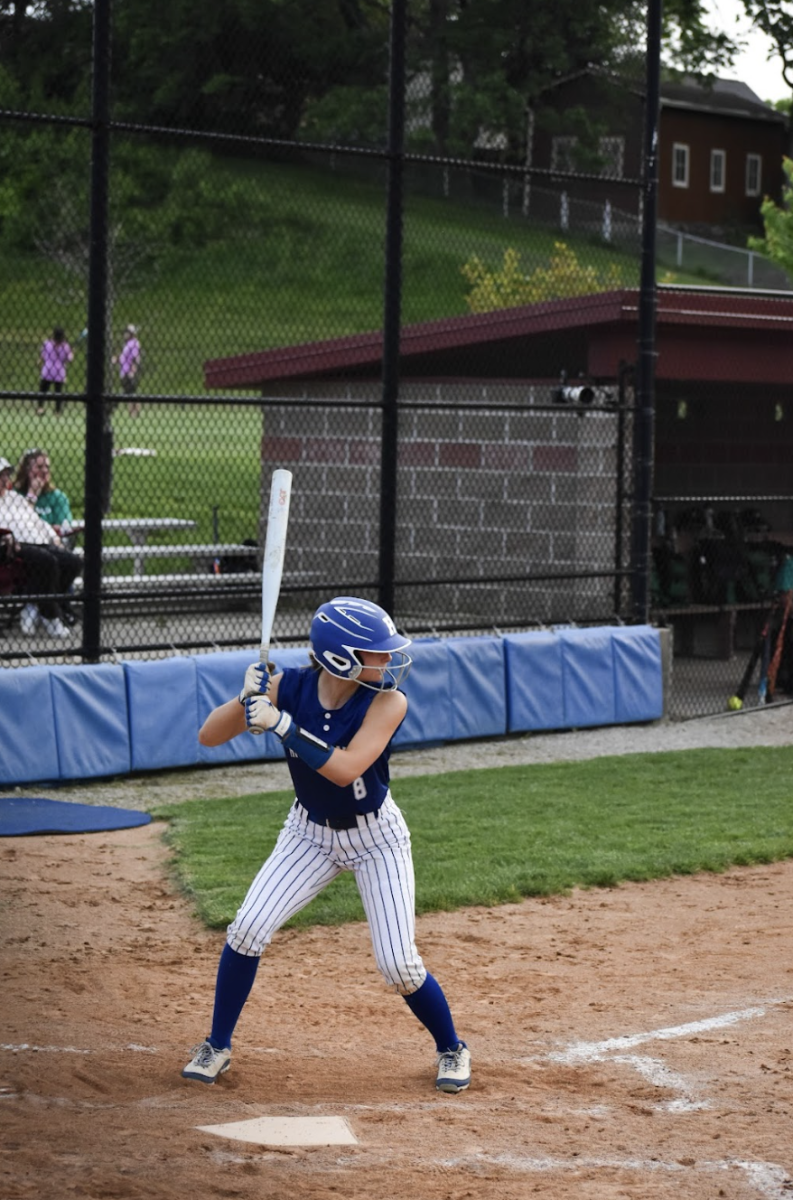 Kate Class (9) prepares to hit the ball. "This game we did really good against this team," Class said.